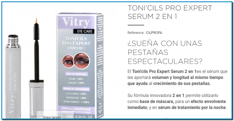 VITRY TONI’CILS PRO EXPERT SERUM 2 EN 1 SUEÑA CON UNAS PESTAÑAS ESPECTACULARES