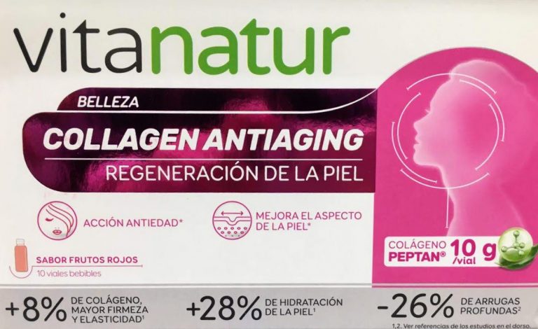 Vitanatur collagen antiaging a base de colágeno ácido hialurónico viales para beber