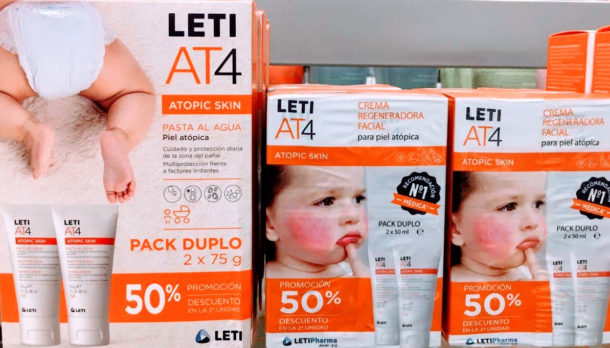Piel atópica productos LETIAT4 | Dermatología | LETIPharma. LETIAT4 Crema corporal