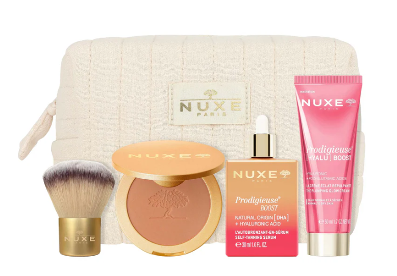 COMPRAR NUXE rutina de tez radiante y luminosidad, dotada de su pincel kabuki, en FARMACIA CENTRAL ANDORRA para una tez luminosa para llevar a todas partes.