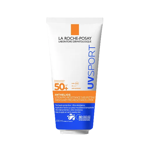 Comprar LA ROCHE-POSAY ANTHELIOS UVSPORT LOCIÓN RESISTENTE AL SUDOR Y LA HUMEDAD en Farmacia Central Andorra. Protector solar de deporte