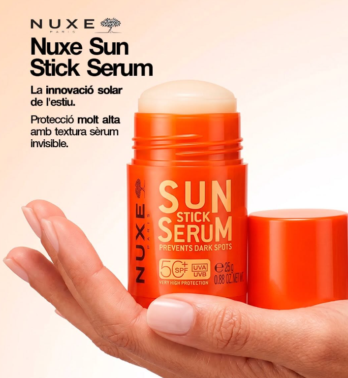 NUXE Sérum en Stick Solar SPF50+ Protecció invisible a Farmàcia Central Andorra